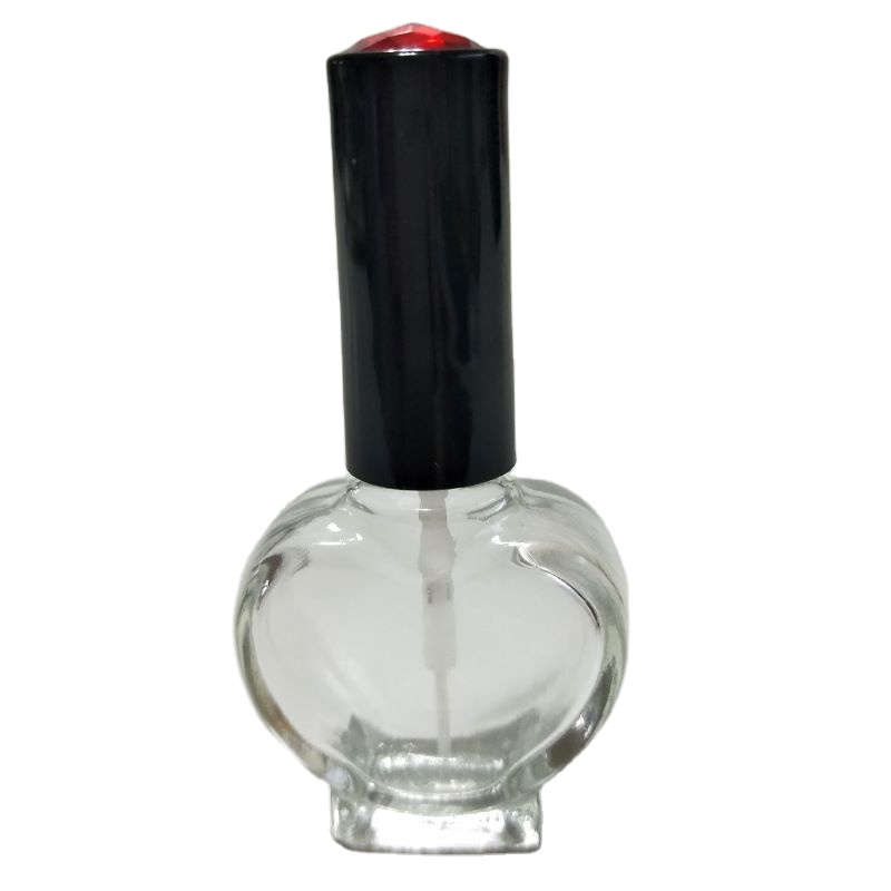 10ml Heart Shaped Glass Bottle With Nail Art Fine Brush